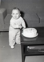-Ray Saggas' little boy, one year old. January 27, 1959