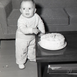 506-Ray Saggas' little boy, one year old. January 27, 1959