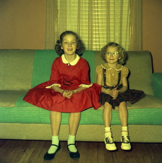 Personal family photos, color. Early 1958