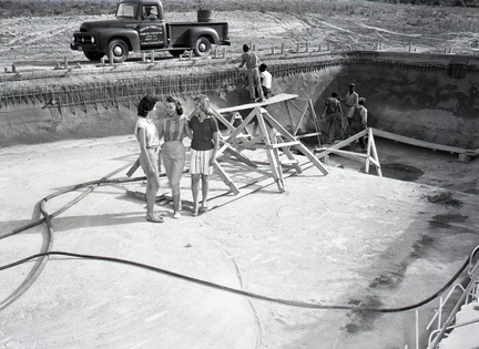 570-Johnston swimming pool under construction. May 12, 1959