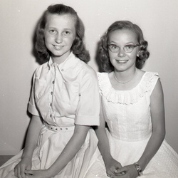 580-Patsy Miner & Judy McKinney honor graduates Plum Branch 6th grade May 22 1959