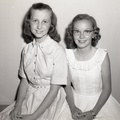 580-Patsy Miner & Judy McKinney, honor graduates, Plum Branch 6th grade. May 22, 1959