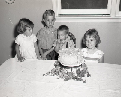 582-Ginger Pruitt's 6th birthday party. May 25, 1959