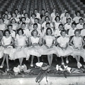 656 – LHS Cheerleaders working out for new season. August 31 1959