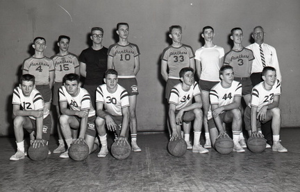 744-MHS Annual photos reshots of basketball teams December 15 1959