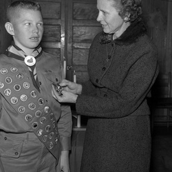 753- Paul Prater getting Eagle Scout badge December 28 1959