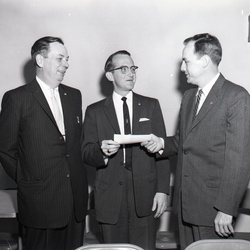 760-Exchange Club presents check to McCormick Youth Development January 12 1960