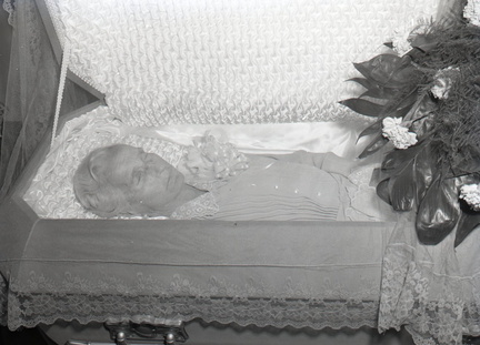 764-Mrs Smith in casket 91-years old J L Smith mother January 27 1969