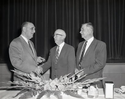 833- Lincolnton Lincolnton Masons receive 50 year coins. May 12, 1960