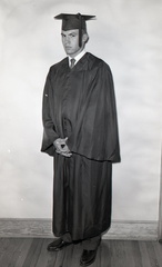 848- Gary Keith Self, cap & gown photo, May 22, 1960
