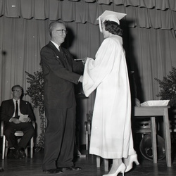 852- Alma Gable receiving diploma May 23 1960