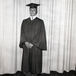854- John M. Gantt Jr cap & gown photo May 23 1960