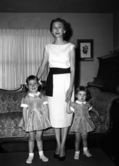 182-Mrs W A Pruitt and girls May 16 1957