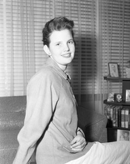 252-Kathryn in living room October 8 1957