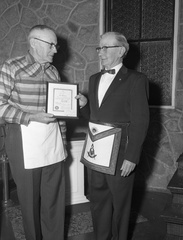 302- Dan A. Bell receives 40-year Mason certificate. March 3, 1958