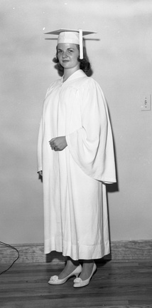 353-Judy Bracknell, cap & gown photo. May 25, 1958