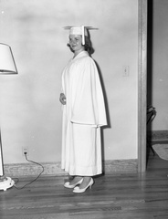 353-Judy Bracknell, cap & gown photo. May 25, 1958