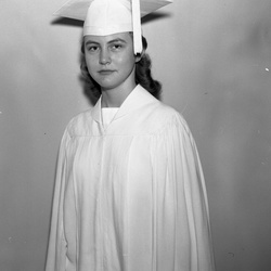 355-Patsy & Carl cap & gown photos May 26 1958