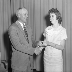 357-Carolyn Winn Miss FHA at commencement May 26 1958