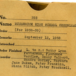 393-MHS Cheerleaders September 12 1958