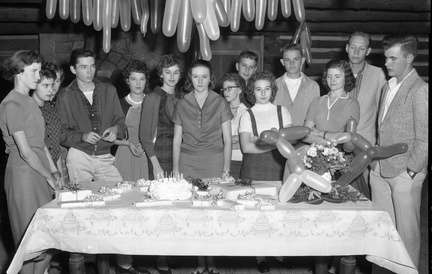 447-Linda Hembree 16th birthday party December 2 1958