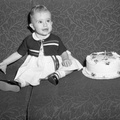 490-Little Joy Bowers first birthday cake December 25 1958