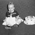 490-Little Joy Bowers first birthday cake December 25 1958