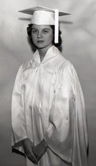 1064- Sandra Ballentine cap & gown photo May 28 1961