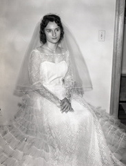 1090- Mary Lane Maloof wedding dress photos July 3 1961