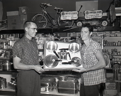 1100- White Hardware presents gift to Marvin Palmer July 29 1961