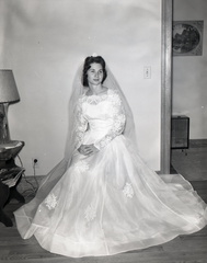 1101- Brenda Blackman  wedding dress photo July 29 1961