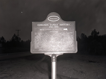1174- Edmunds Burial Ground Marker December 17 1961