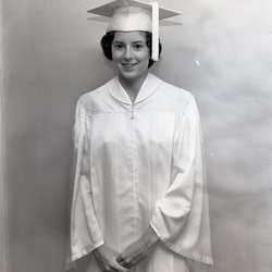 1260 Bobbie Abercrombie cap  gown photo May 28 1962