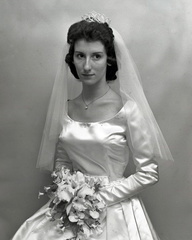 1302- Diann Scruggs wedding dress photo  August 31 1962