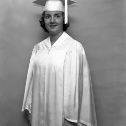 1417 Joyce Harmon cap & gown photo May 15 1963