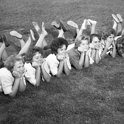1480 - Cheerleaders at practice 09 10 1963