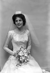 1487- Rachel Partridge engagement and wedding dress photos October 5 1963