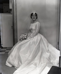F:\1524- Betty Wardlaw...wedding dress. December 26, 1963