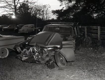 1632- Sam Mattison wrecked car December 1965