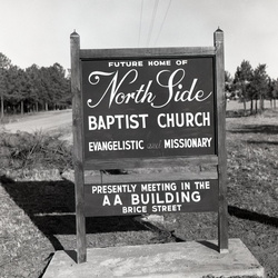 1756- North Side Baptist Church sign, Greenwood January 11 1966