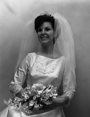 1761-Ann Brown- wedding dress, January 29, 1966