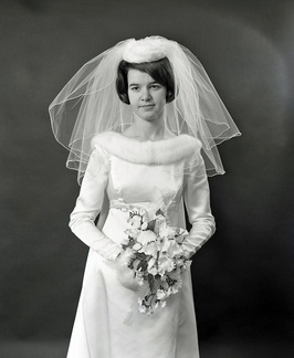 2047 - Connie Hammond wedding dress. Jan. 20, 1968