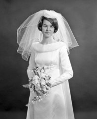 2047 - Connie Hammond wedding dress. Jan. 20, 1968