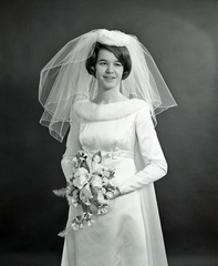 2047 - Connie Hammond wedding dress. Jan. 20, 1968