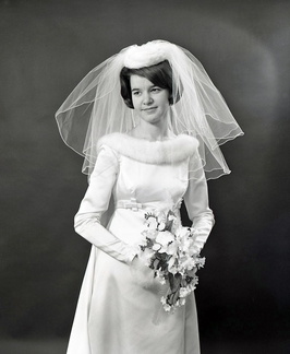 2047 - Connie Hammond wedding dress. Jan. 20, 1968