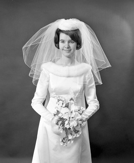 2047 - Connie Hammond wedding dress. Jan. 20, 1968