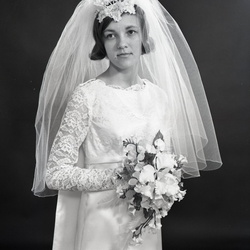 2058- Judy Martin wedding dress February 1 1968
