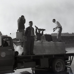 2089- Flathead catfish into Clark Hill Lake March 26 1968