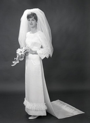 2122- Gene Winn wedding dress, April 27, 1968