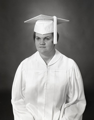 2131- Irma Joan Edmunds cap and gown, May 9, 1968